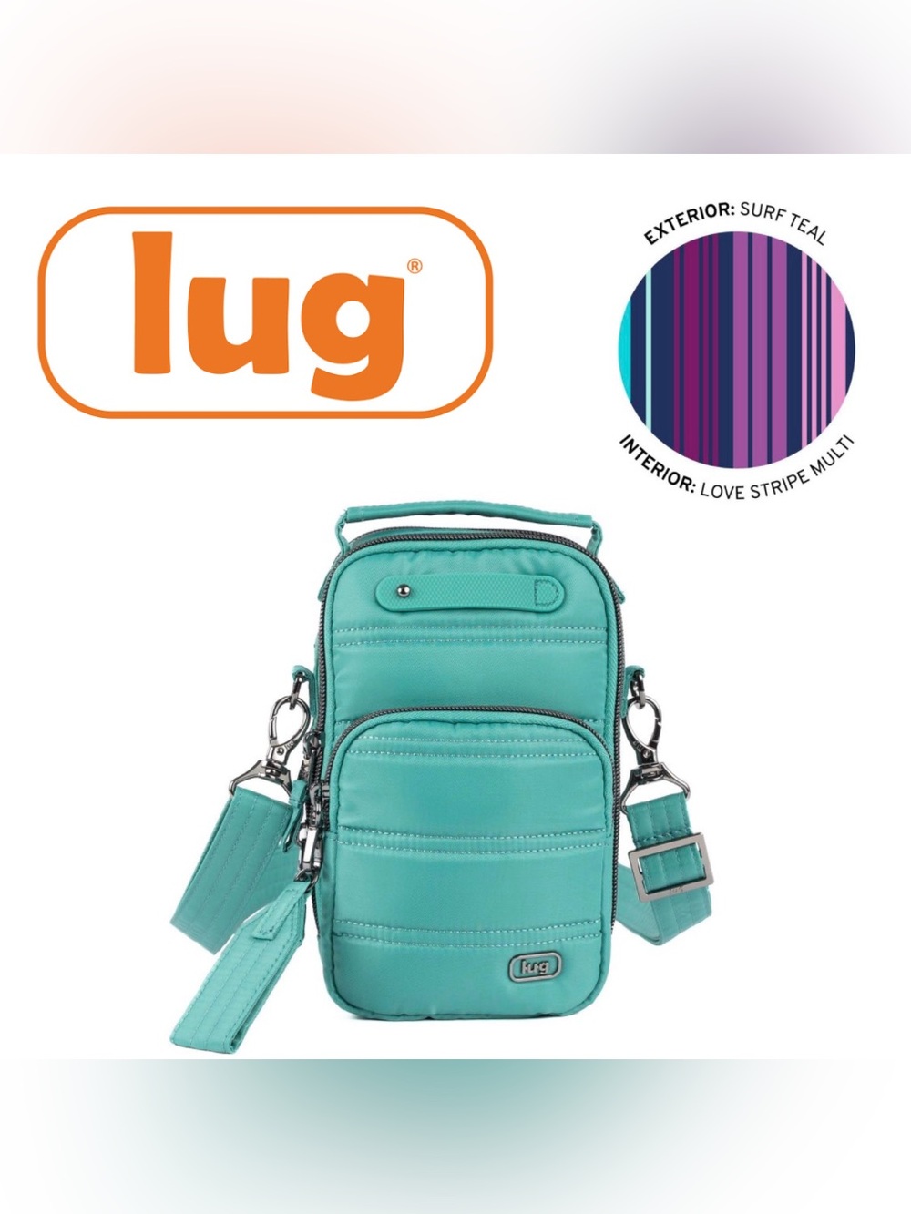Lug Skeeter Mini Bridge Crossbody
Bag with Puller NWT Surf Teal